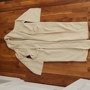 Lauren Manoogian Cream Wool Taper Coat